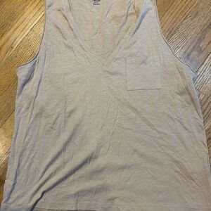 Madewell Tan Sleeveless V-Neck Top
